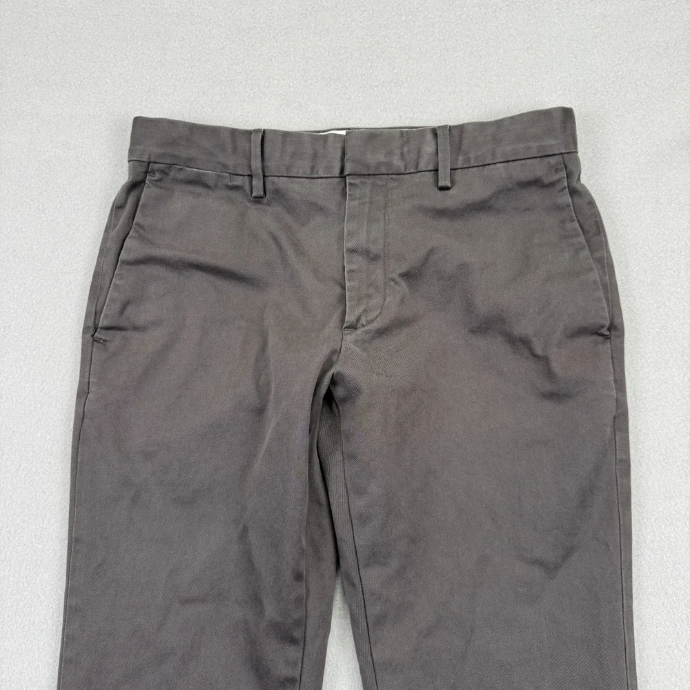 Banana Republic Chino Pants Men 31x30 Charcoal Gray Fulton Slim Straight Stretch
